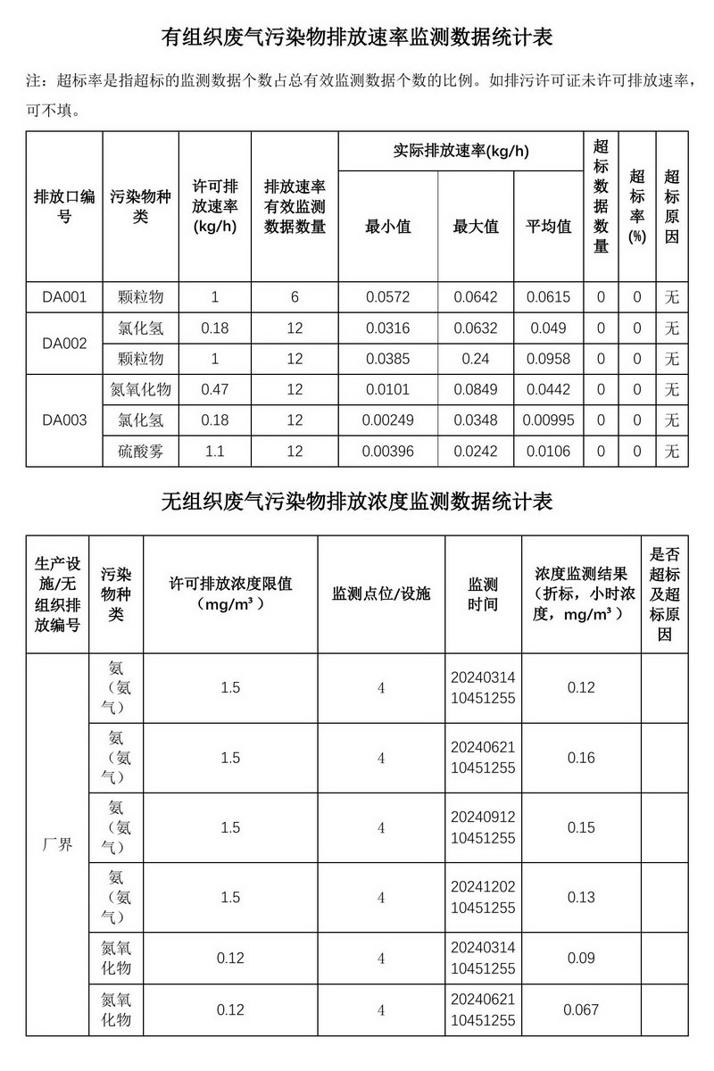 2024年排污许可证执行报告