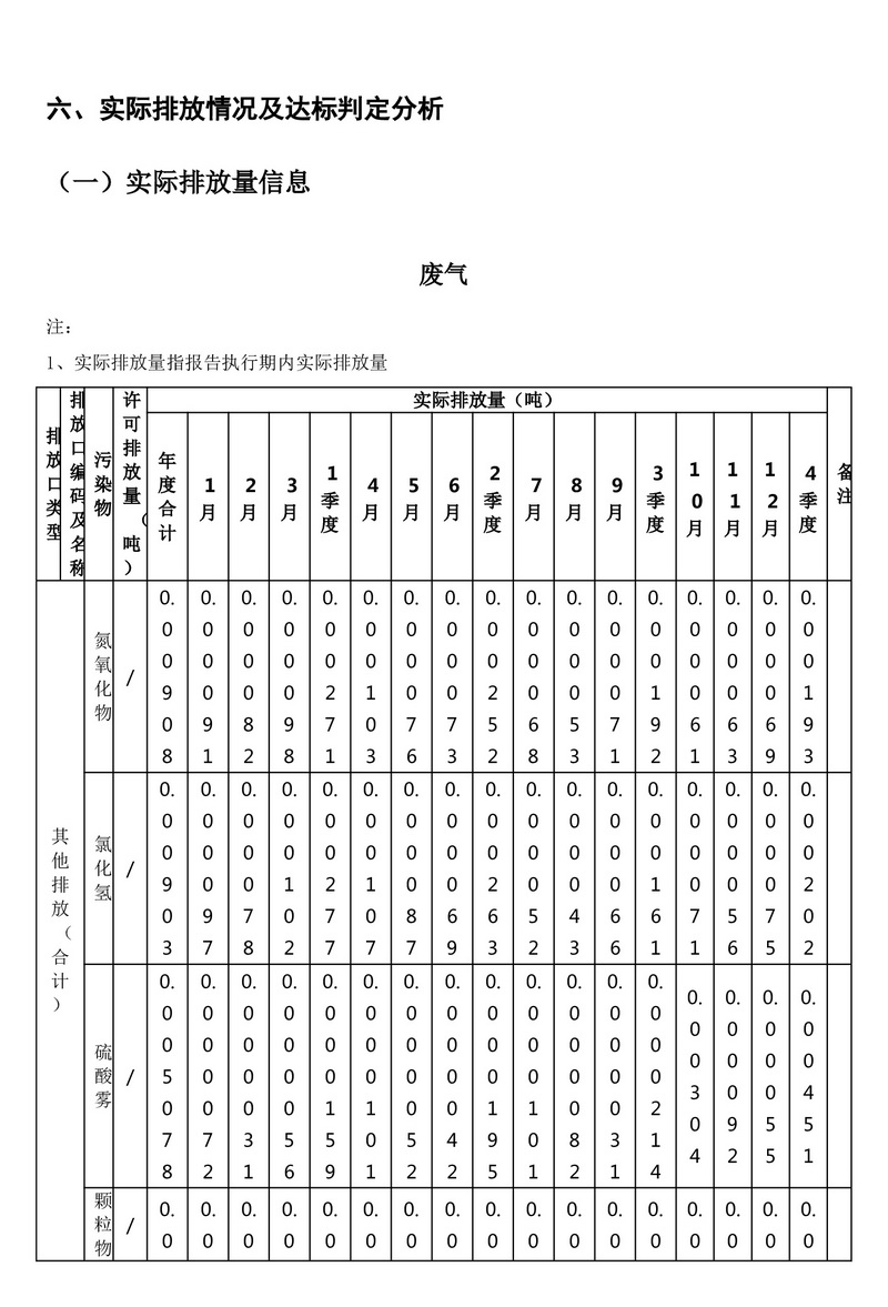 排污许可证执行报告（2025 年度年报）